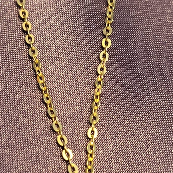 18" 14K Gold Cable Chain Necklace with 14K Gold "Blessing" Pendant - Picture 3 of 14